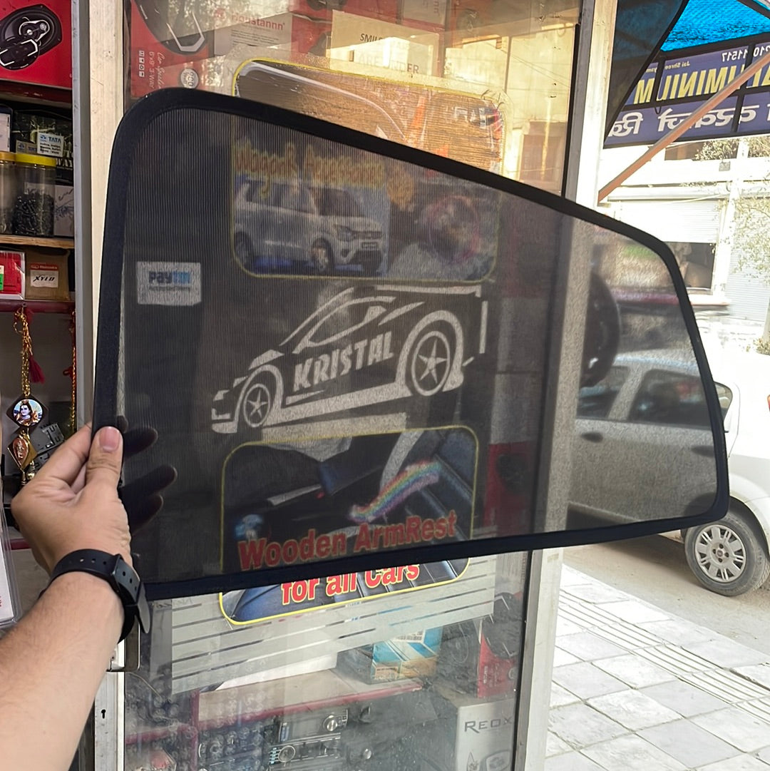 Tata Tigor fix half curtains black set of 4