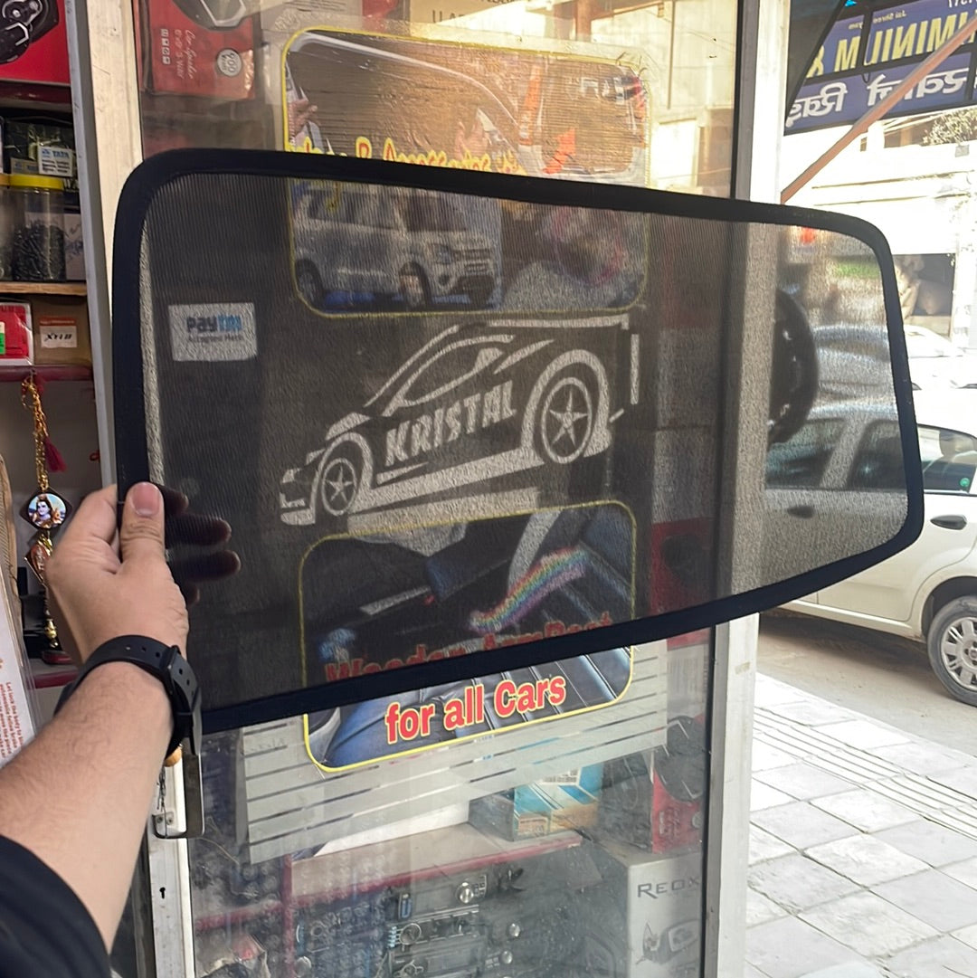 Renault Kwid fix half curtains black set of 4
