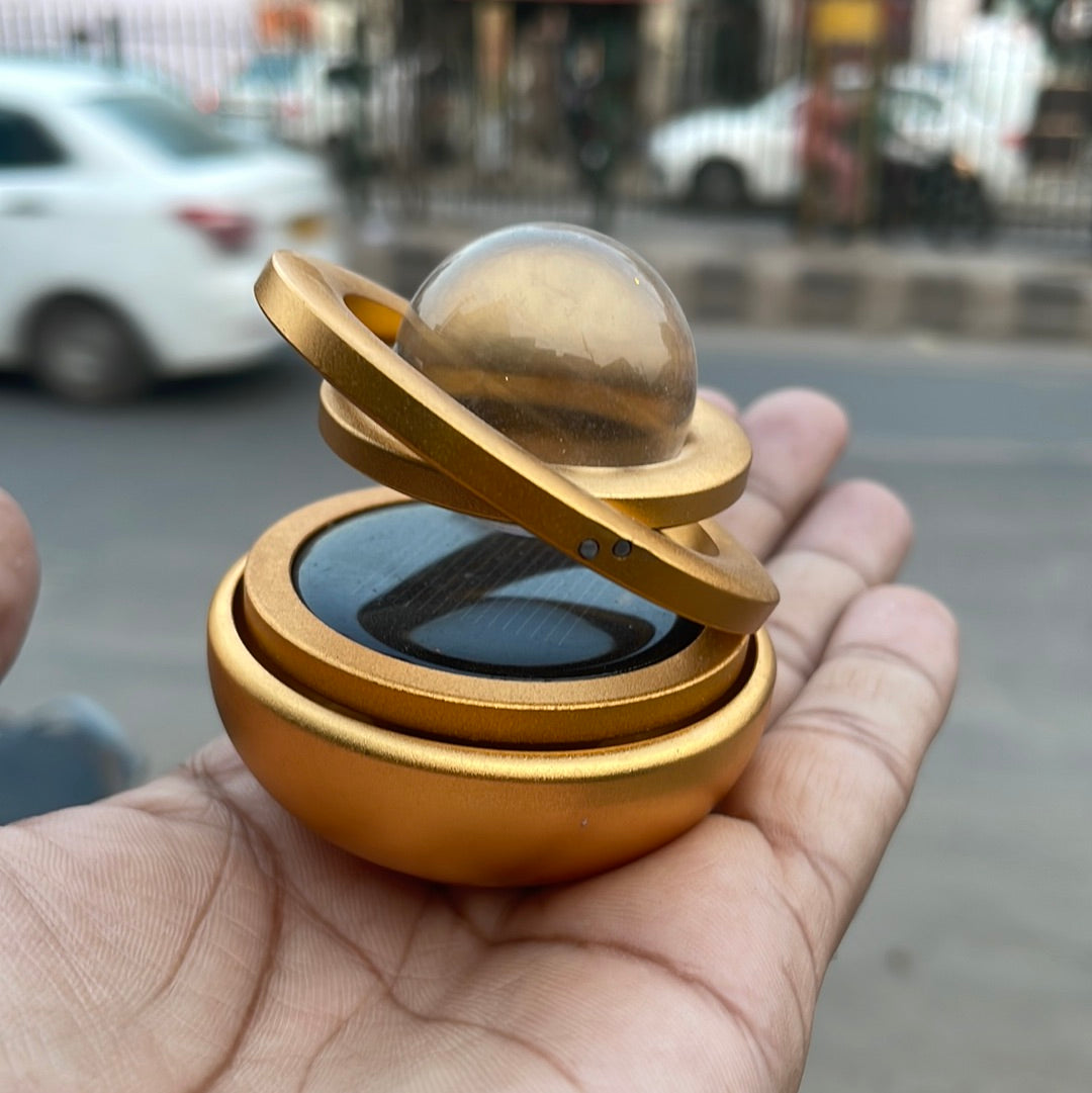 Solar Car perfume ring with crystal ball