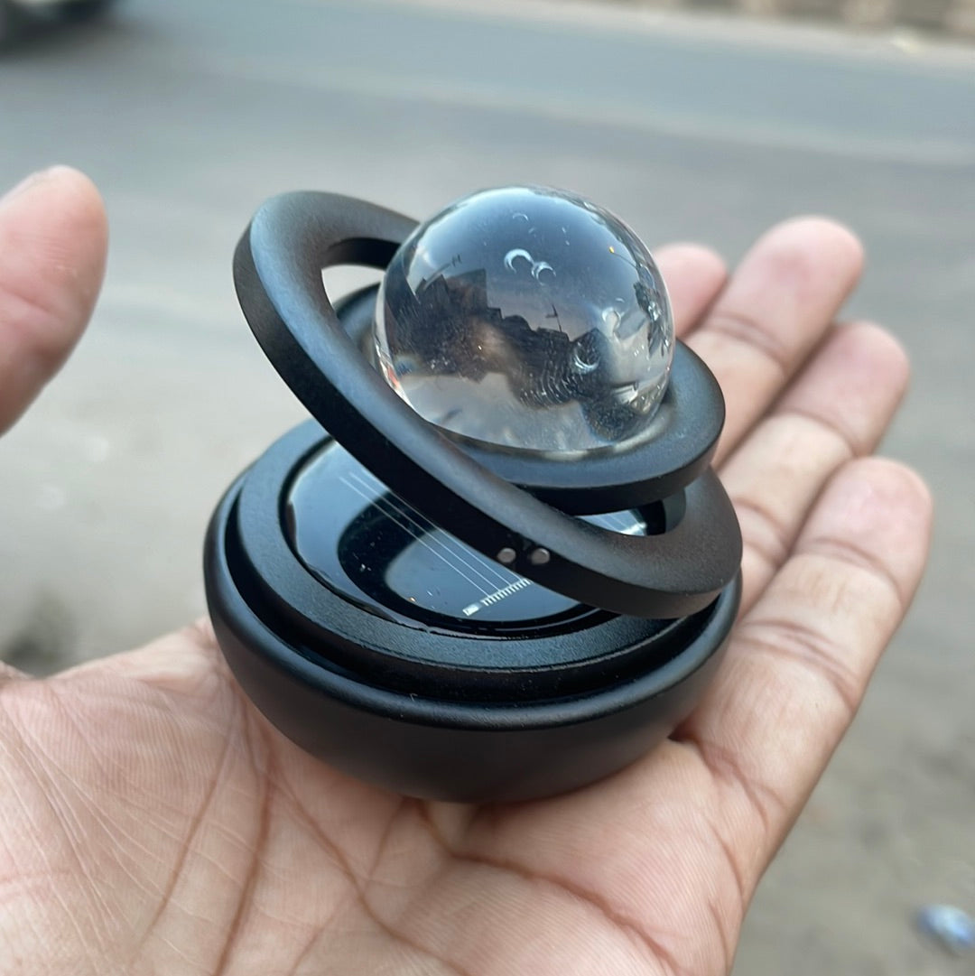 Solar Car perfume ring with crystal ball