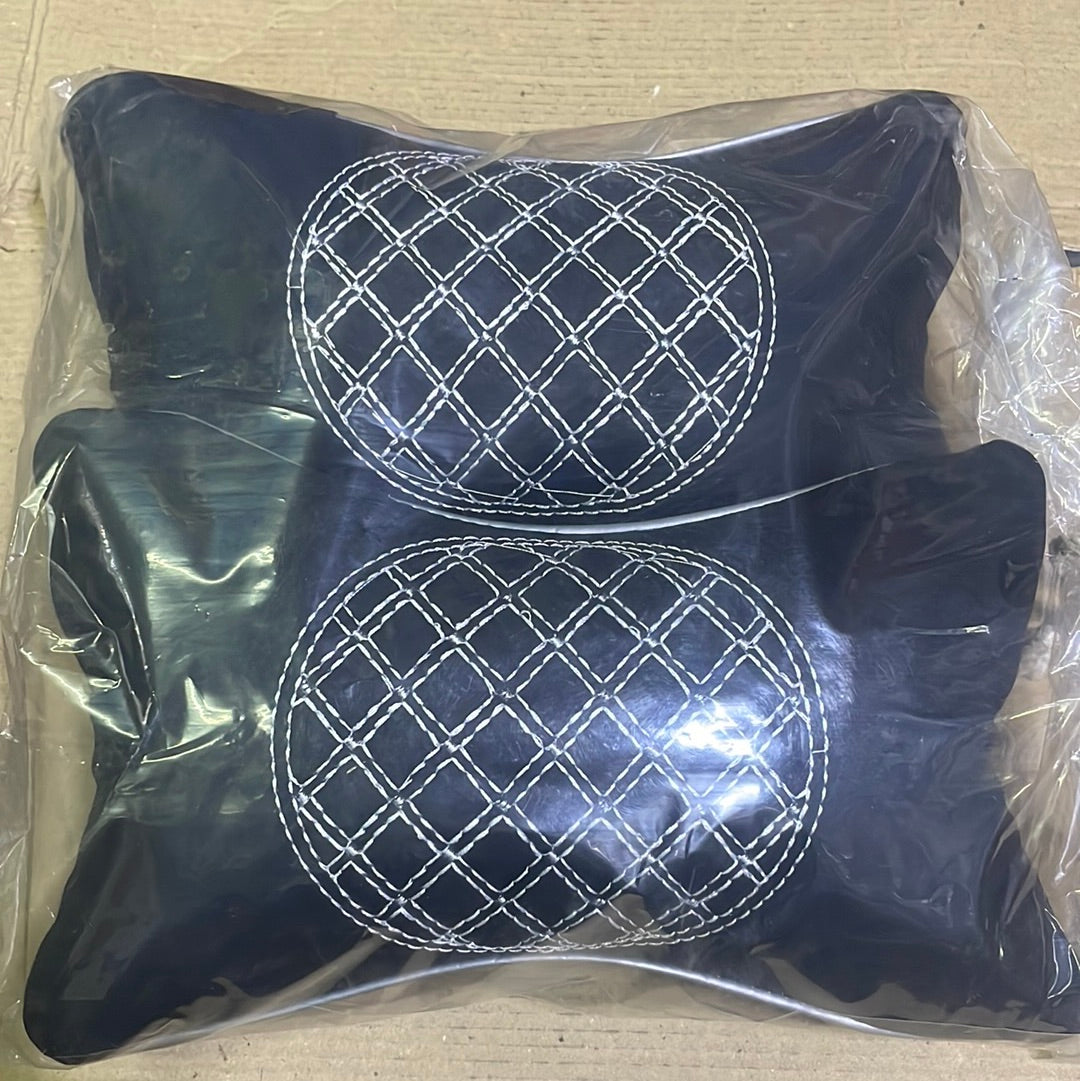 Car Neck rest pillow silver black set of 2 pcs for any Car