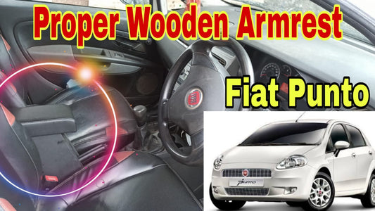 Fiat Punto Wooden Armrest Black.