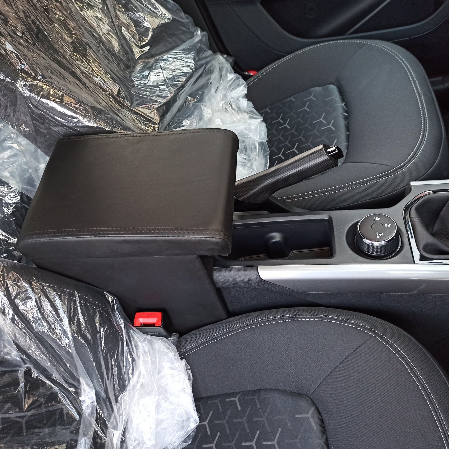 Tata Nexon proper Wooden Armrest Black