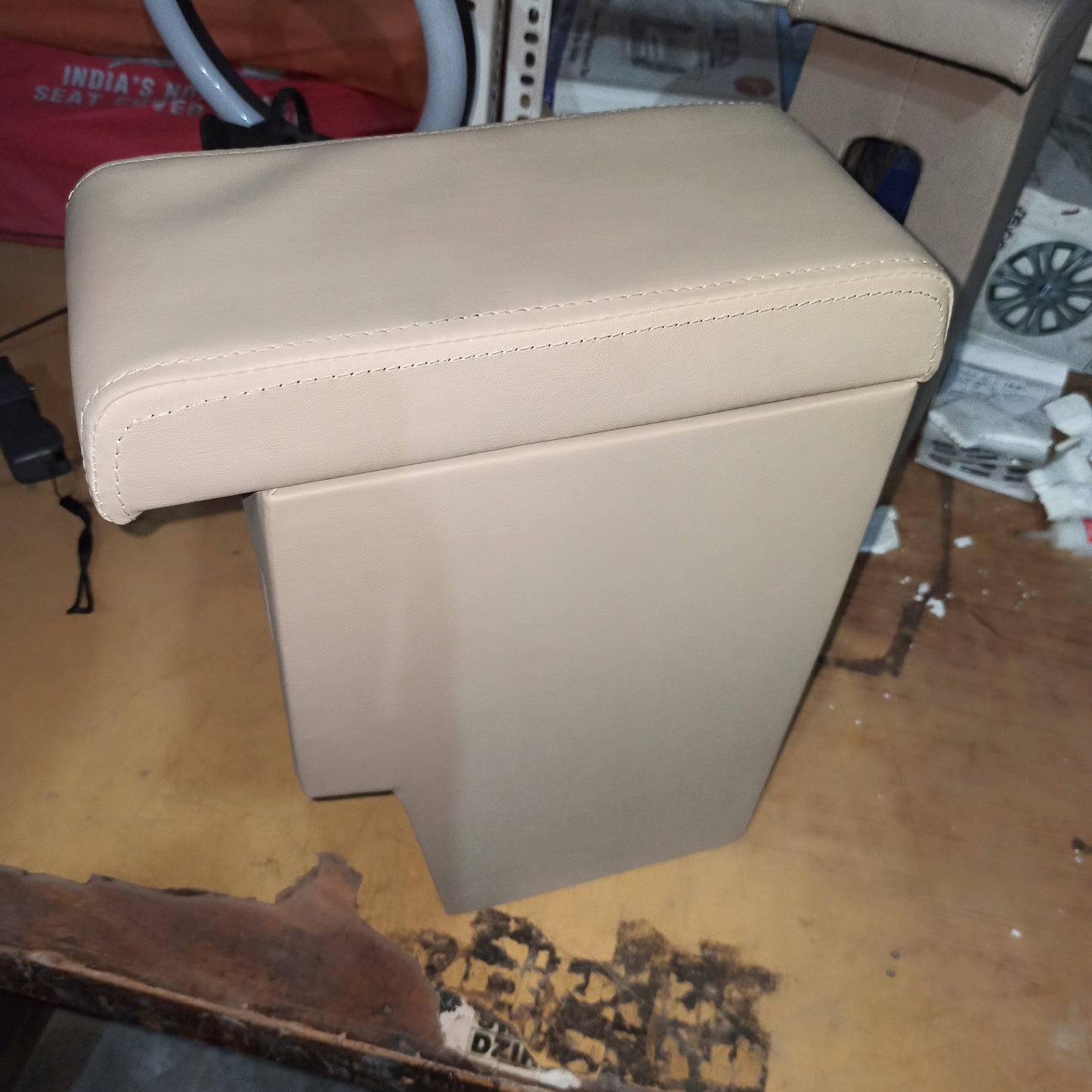 Honda Brio proper Wooden Armrest Beige