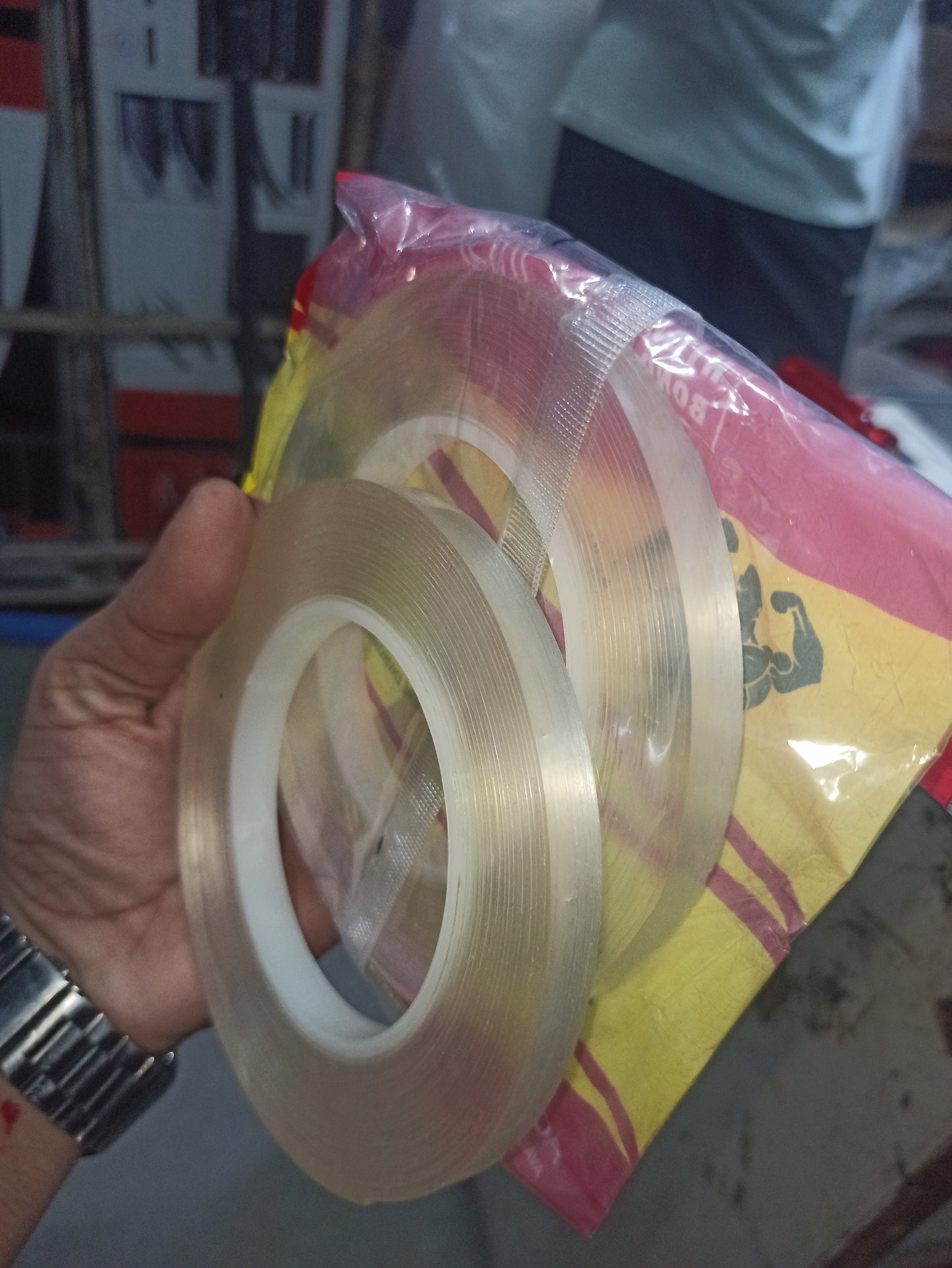 Double Sided Tape Clear 10 mm Roll bundle offer for 2 rolls