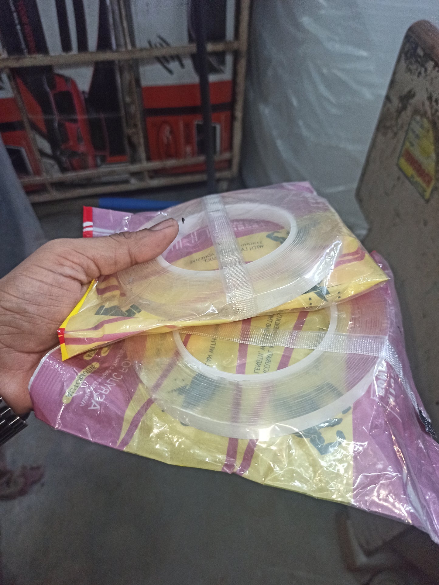 Double Sided Tape Clear 10 mm Roll bundle offer for 2 rolls
