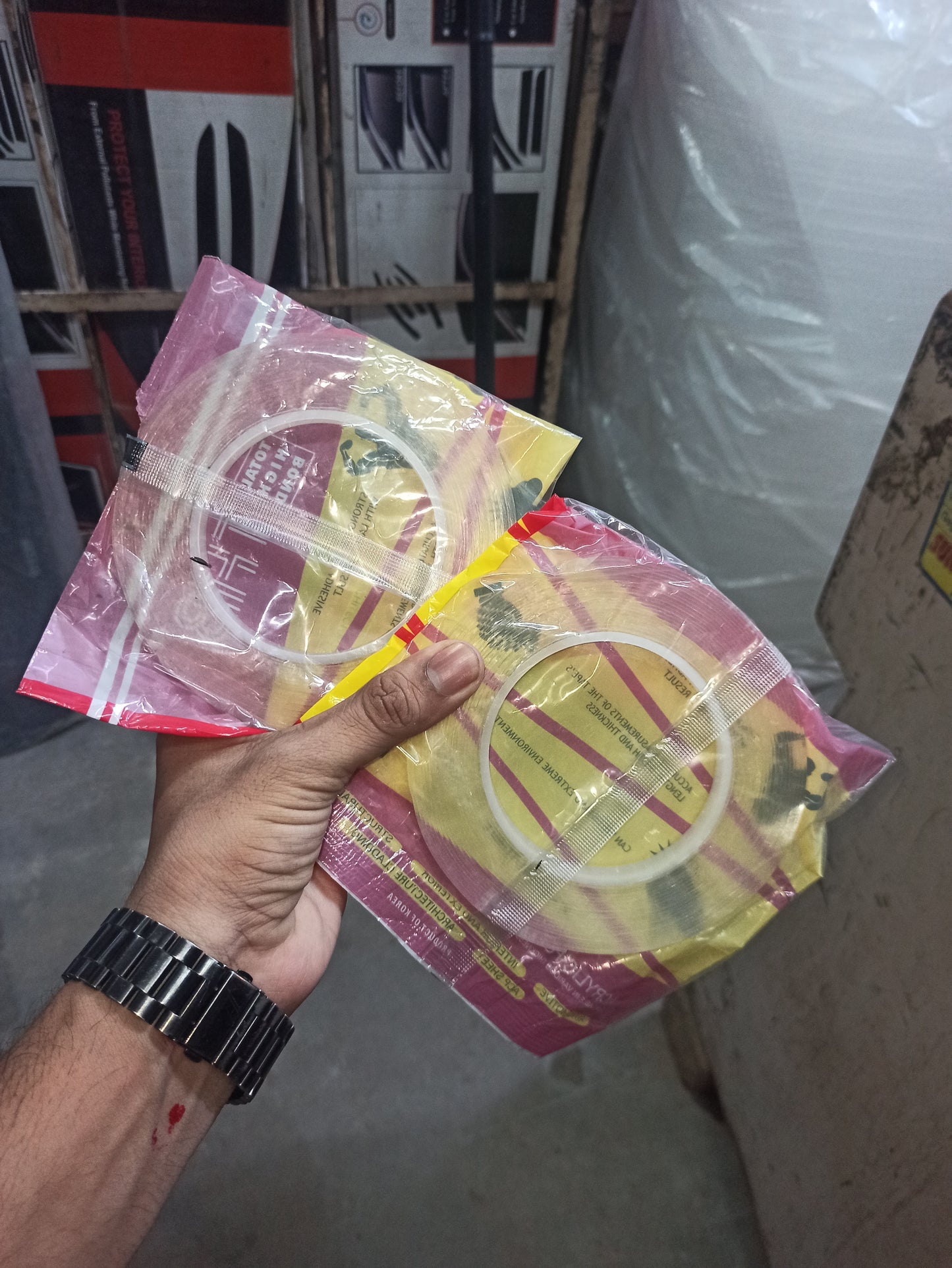 Double Sided Tape Clear 10 mm Roll bundle offer for 2 rolls